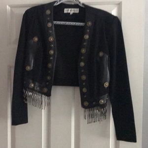 Vintage John murrough bolero jacket with leather